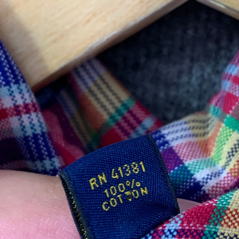 Ralph Lauren Oxford Shirt Men 3XLT Plaid Button Down Long Sleeve Classic Fit - Picture 4 of 9